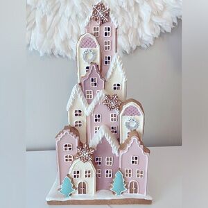 Cupcakes & Cashmere Pink Gingerbread House Village